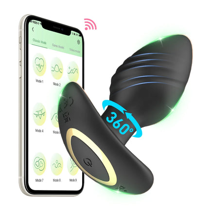 Vibrating Butt Plug Anal Toy Male Prostate Massager 9 Vibration Rotation App Controlled Anal Plug Adult Sex Toys for Men Women