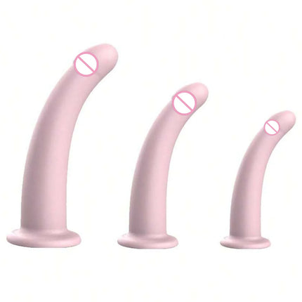 Silicone Anus plug with Strong Suction Cup, Smooth Curve Prostate Massager for Men, Flexible G-Spot & Sphincter Stimulator Toy