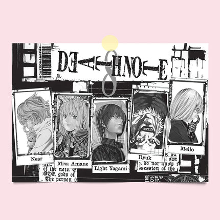 Japanese Comics Death Note Frameless Canvas Painting Poster Light Yagami Comics Peripheral Misa Amane Indoor Room Decoration