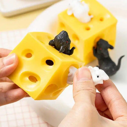 Stretchy Mice and Cheese Sensory Fidget Stress Relief ADHD Autism Anxiety Therapy Kids Toys Party Favors Classroom Prize