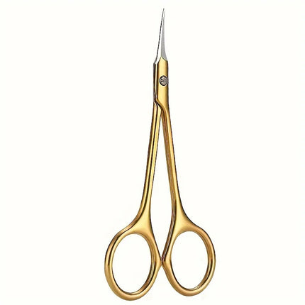 Stainless Steel Curved Tip Thin Blade Cuticle Scissors Nail Clippers Trimmer Manicure Tools Eyebrow Tools Dead Skin Remover