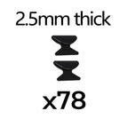 78pcs 2.5mm black