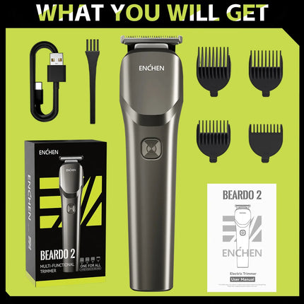 ENCHEN Beardo 2 Trimmer Electric Hair Clipper Hair Cutting Machine For Men Type-C Rechargeable Grooming Tools