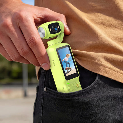 4K HD Pocket Action Camera 180 Degree Rotation Lens with 1.97-inch Screen for Cycling Travel Sport and Outdoor Activities