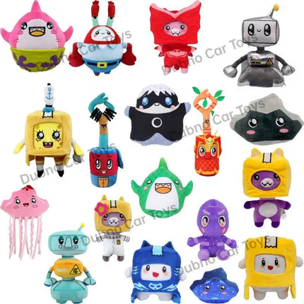 Lanky Boxs Plush Toys Pjed Masks Plushie LankyBot Cyborg Stuffed Animals Soft Toy Boxy Foxy Dolls Pillow Toys For Children Gifts