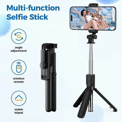 Selfie Stick Tripod with Remote, Retractable, for iPhone Android