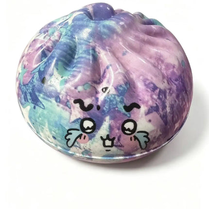New Dumpling Pressure Dumpling Squishies Cute Colorful Bun Toy Slow Rising Stress Relief Fidget Toy for Adults Anti-Anxiety Gif