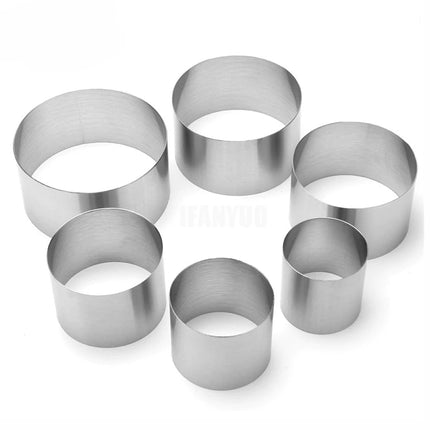 Stainless Steel Circle Cake Ring Mold for Baking 5-11cm Mousse Cake Round Cookie Cutters DIY Party Kitchen Baking Cakes Tools