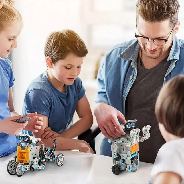 13 in 1 Solar Powered Robot Science Kit DIY Building Blocks Gift for Kids Electronic DIYs Creative Educational Assembly Toys