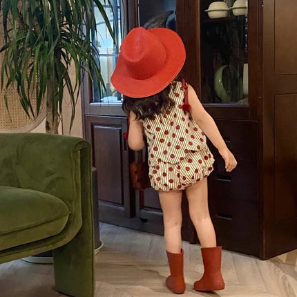 Baby Girl Summer Clothing Set Tops & Shorts Polka Dot Bloomers PP Shorts Pumpkin Short Pants Toddler Sleeveless T-shirts