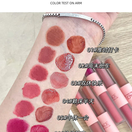 Double Head Lip Gloss Matte Velvet Sexy Red Tint Liquid Lipstick Waterproof Lipgloss Lasting Lip Glaze Korean Makeup Cosmetics