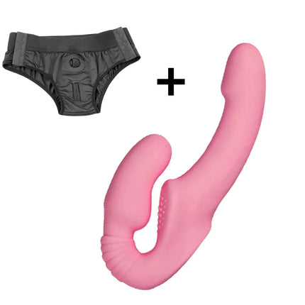 Strapless Strapon Dildo Vibrator Female Double Vibrating G Spot Stimulate Clitoris Anal Massager Adult Sex Toys For Women Couple