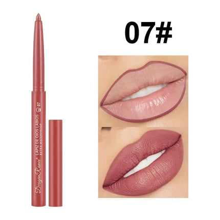 1Pc 12 Colors Waterproof Long-Lasting Automatic Lip Liner Makeup Matte Lipstick Pen Lip Gloss Lipliner For Beginners