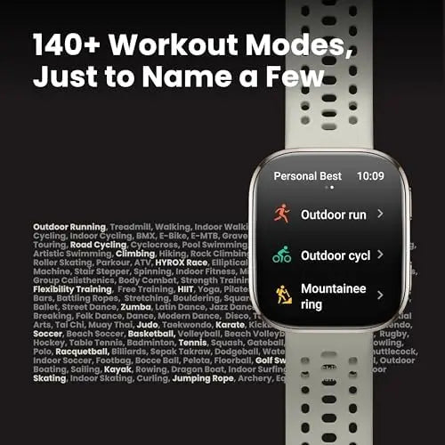 Amazfit Bip 6 Smart Watch, 5ATM Waterproof GPS Heart Rate SpO₂ Sleep Monito 14 Days Battery Sports Fitness Watch For Men Women