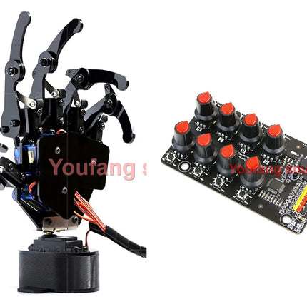 6 Dof Robotic Arm with 5 Dof Bionic Robot Hand Finger Claw for Arduino For Raspberry Pi 5 Kit Programmable Manipulator Project