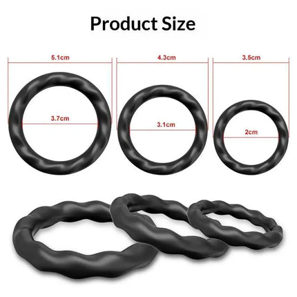 3pcs/set Cock Ring For Men Delay Ejaculation Penis Ring Sex Toys Lock Penisring Cockring Adult Male Sex Supplies