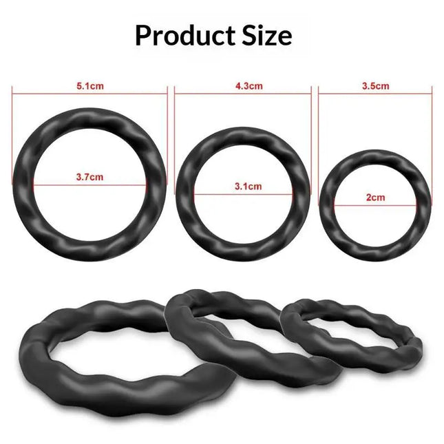 3pcs/set Cock Ring For Men Delay Ejaculation Penis Ring Sex Toys Lock Penisring Cockring Adult Male Sex Supplies