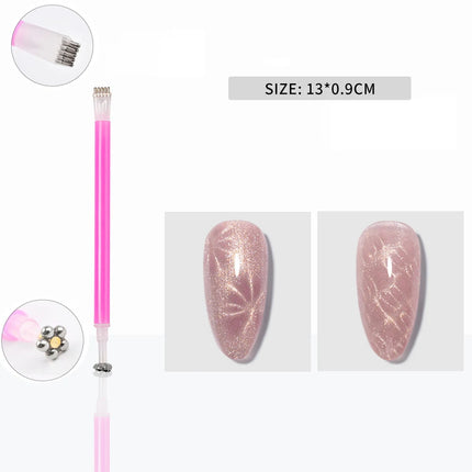 10ml Flamingo Red Magnetic Cat eye Gel Gemstone Glitter Cat Eye Gel Polish Semi-permanent UV LED Cateye Nail Varnish Manicure#GY