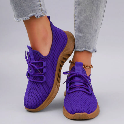 Spring and Autumn New Women's Casual Lace up Sports Shoes Comfortable, Breathable, Lightweight, Wear Resistant Sports and Leisur