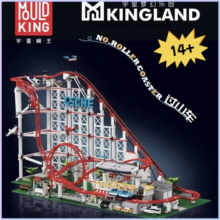 Mould King 11014 Amusement Park The Motorised MOC Roller Coaster Building Blocks Set for Adults Kids Christmas Gifts