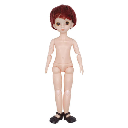 Boys 30cm Dolls With Hair 3D Eyes Shoes 20 Ball Jointed Swivel Naked 12 Inch DIY Collocation 1/6 BJD Doll for Kids Toys