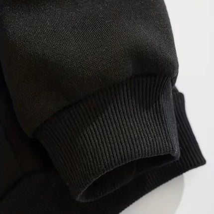 Women Oversized Zip Up Hoodie Solid Black Loose Full Zipper Hooded Sweatshirt Casual Pocket Streetwear Soft Thick Hooded Jacket