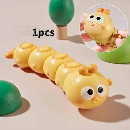 1pcs Cartoon Clockwork Cute and Fun Chained Caterpillar Toys for kids Crawling toy,Toy Children's gift,early education toys