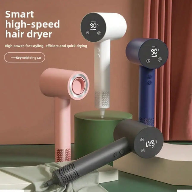 Professional Salon Ionic Hair Dryer, Touch Screen High Power Low Noise Fast Drying Blow Dryer For Barbers & Home Use