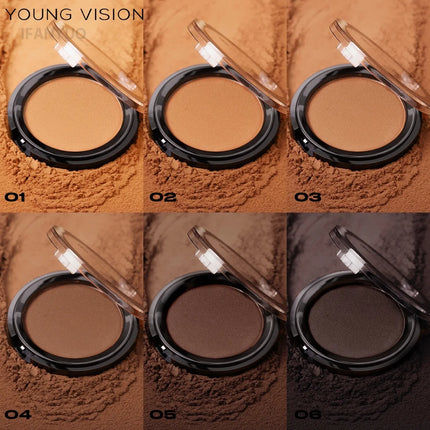 Waterproof Contouring Powder Palette Matte Finishing Bronzer Hairline Modify Nose Shadow Buildable Coverage for All Skin Tones