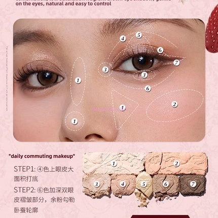Flowerknows Strawberry Cupid Collection Facial Complexion Palette Blush Eyeshadow Highlighter Flower Know Face Bronzer Palette