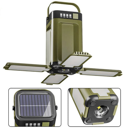 USB Rechargeable LED Bulb Lamp Solar Charge Lantern Portable Emergency Night Market Light Outdoor Camping Home(Optional Remote)