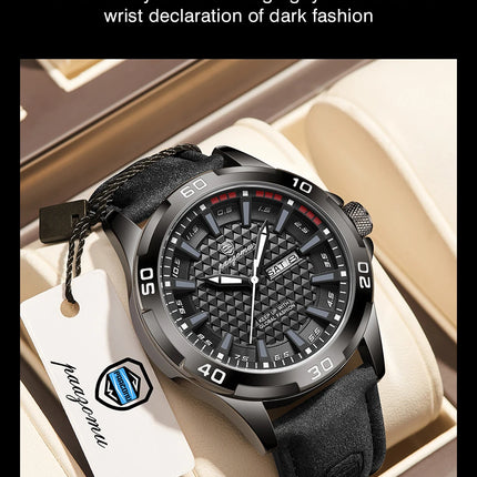 PAAZOMU Men's Luxury Brand Watch Waterproof Luminous Date Week Quartz Wristwatch for Men Stainless Steel Fashion Sports Watches