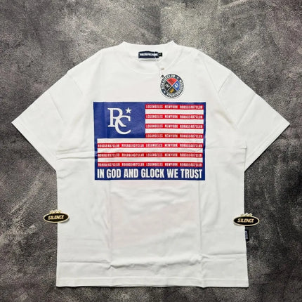 2026 Street HipHop Trend American Flag Creative Pattern Printed Casual Couple Short Sleeve Y2K Retro Gothic Rock Loose Shirt