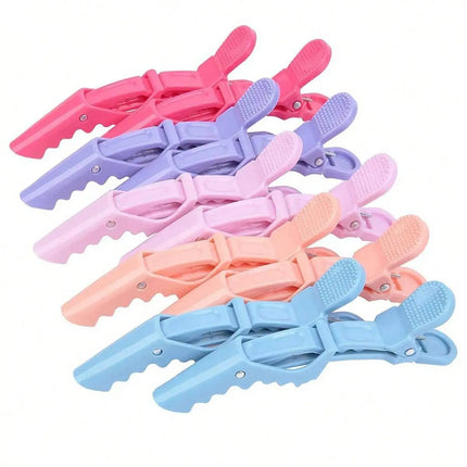 5/10/12/20 Piece Set of Multifunctional Hair Styling Sectioning Clips, Positioning and Partitioning Alligator Clips Suitable for Professional Hairdressers, Women's Hair Clips, Plastic Non-Slip Hair Clips, Professional Hairsty