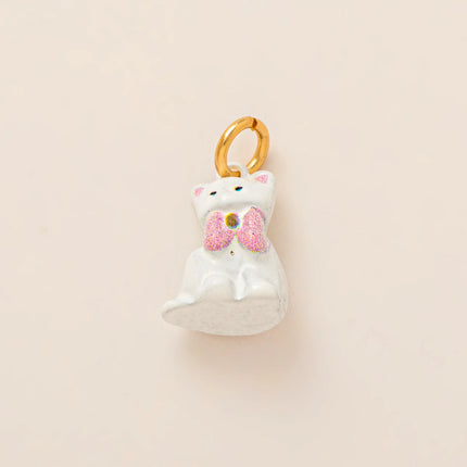Simple style cute small animal series pendant fox stainless steel accessories gold plated