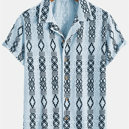 Simple Men's Shirt 3D Printed Retro Fashion Topshort Sleeve Beach Sweatshirt Street Hawaii Short Sleeved Shirt Men's Clothing