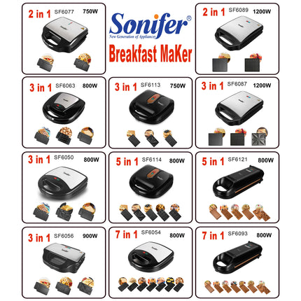 3 In 1 Electric Waffles Maker Walnut Cake Maker Cooking Appliances Bubble Egg Cake Oven Breakfast Machine Waffle Pot Sonifer