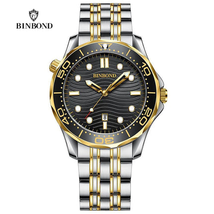 BINBOND Brand New Fashion Ultra-thin Sea Horse Series Men's Business Quartz Watches Waterproof Luminous Sports Casual Men's Watch