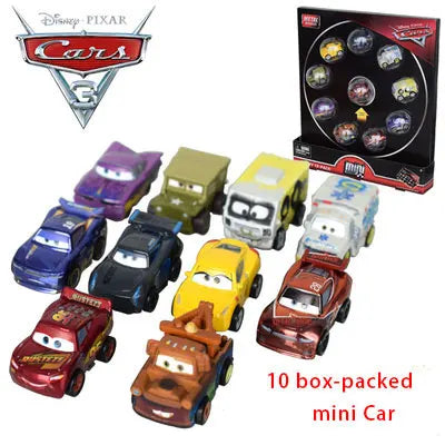 Pixar Cars Series Mini Car Set Lightning McQueen Black Storm Jackson Police Car Cruz Boy Toy Alloy Cars Gift FLG70