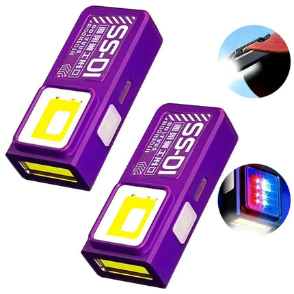 Mini COB LED Flashlight USB C Rechargeable Powerful Work Light with Clip Magnet Waterproof EDC Camping Walking Pocket Lamp