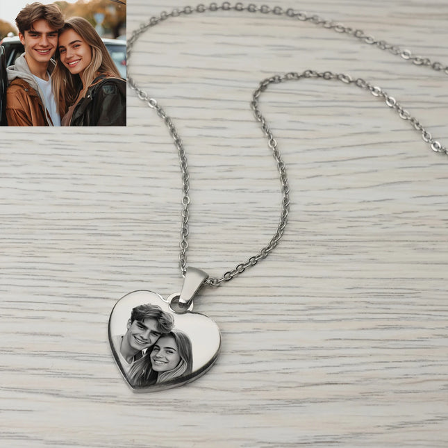 Picture Necklace Personalized for Women,Custom Photo Love Heart Projection Pendant,Customized Valentine's Day gift,gifts for mom