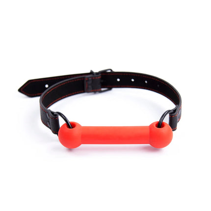 Professional Pony Play Bit Gag Silicone Mouth Restraint Red Stitch Leather Strap BDSM Bondage Slave Role Play Adult Fetish Toy