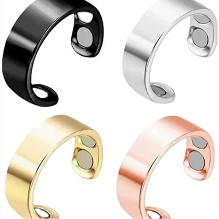 New Fashionable Dual Magnetic Therapy Adjustable Ring, Men's and Women's Health Daily Accessories Jewelry