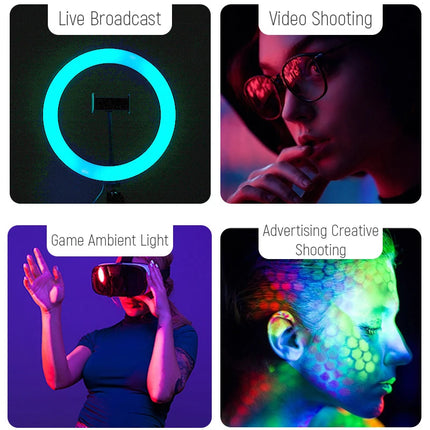 26cm 10inch Led Selfie Ring Light Round Ring Lamp with Phone Holder Photography Fill Lighting with Tripod for Youtube Live Video
