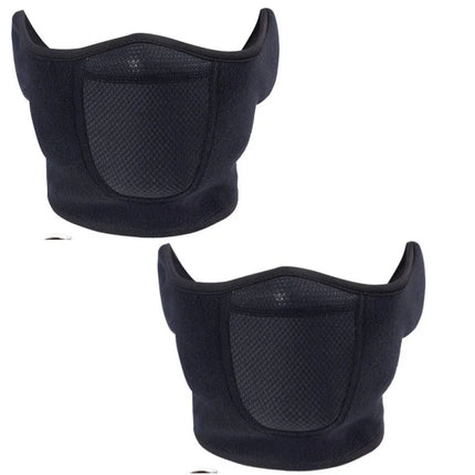 Fashion Winter Thermal Balaclava Full Face Mask Skiing Hat Bandana Hat Windproof Snowboard Scarves Women's Men Helmet Cap Black