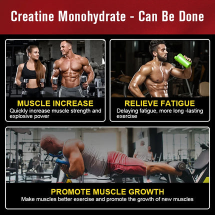 Creatine Monohydrate for Women and Men for Improve Performance and Strength, Support Muscle Growth and Workout Recovery