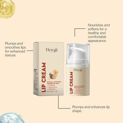 HOYGI Lip Cream Lasting Nourishment Moisturizing Repair Dry Cracked Lip Balm Deep Hydration Soothing Gentle Lips Treatment Serum