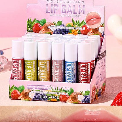 24pcs fruit flavor lipstick set - moisturizing lipstick, suitable for all skin lip care, suitable for Christmas gifts