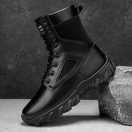 Men's high-top boots, casual sports shoes, outdoor camouflage, wear-resistant, trendy and fashionable men's boots