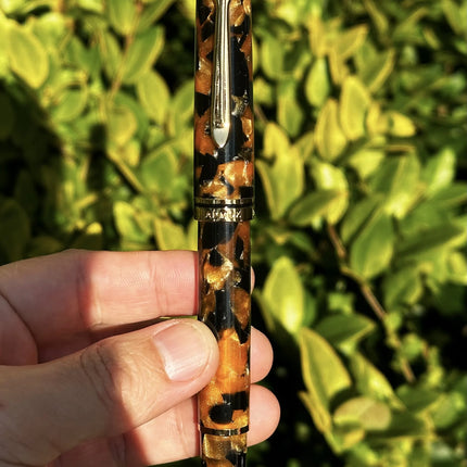 Admok M800 Pen Sky Blue Acrylic Piston Fountain Pen Bock Schmidt Nib F M B 0.5 0.7 1.0MM Nib Golden Clip Writing Office Gift Pen